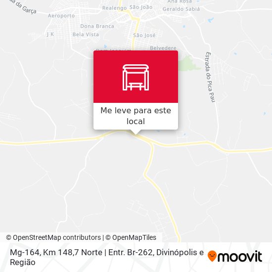 Mg-164, Km 148,7 Norte | Entr. Br-262 mapa