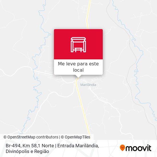 Br-494, Km 58,1 Norte | Entrada Marilândia mapa