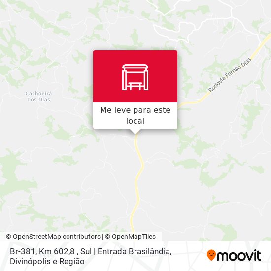 Br-381, Km 602,8 , Sul | Entrada Brasilândia mapa