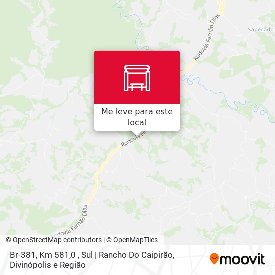 Br-381, Km 581,0 , Sul | Rancho Do Caipirão mapa