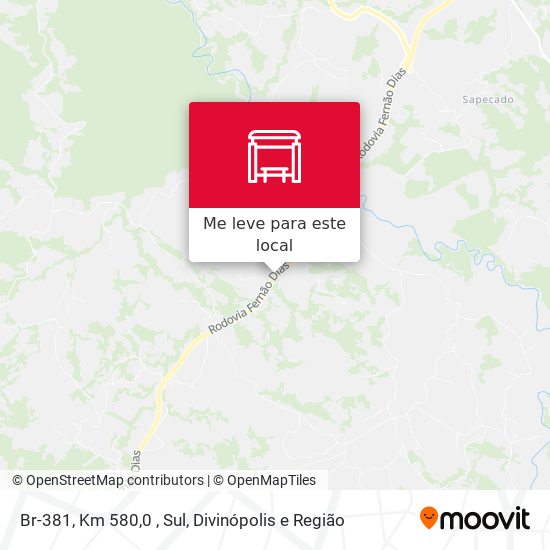 Br-381, Km 580,0 , Sul mapa