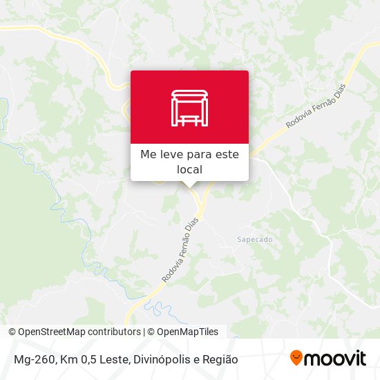 Mg-260, Km 0,5 Leste mapa