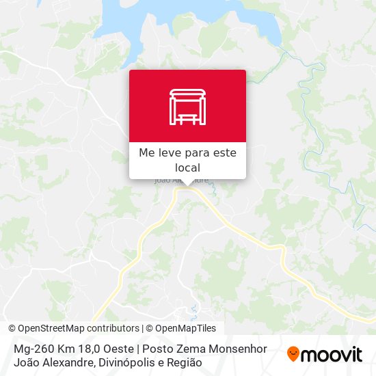 Mg-260 Km 18,0 Oeste | Posto Zema Monsenhor João Alexandre mapa