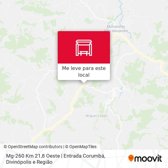 Mg-260 Km 21,8 Oeste | Entrada Corumbá mapa