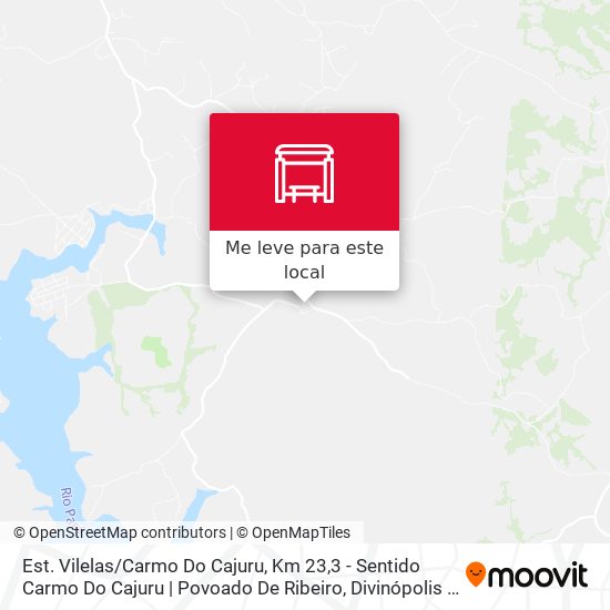 Est. Vilelas / Carmo Do Cajuru, Km 23,3 - Sentido Carmo Do Cajuru | Povoado De Ribeiro mapa