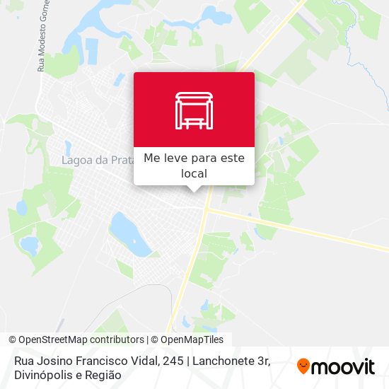 Rua Josino Francisco Vidal, 245 | Lanchonete 3r mapa