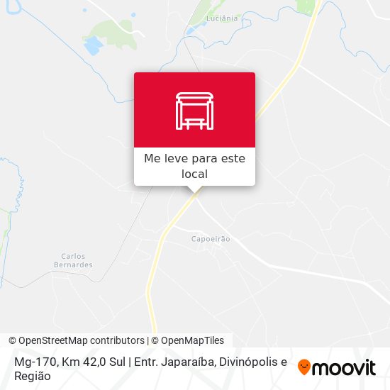 Mg-170, Km 42,0 Sul | Entr. Japaraíba mapa