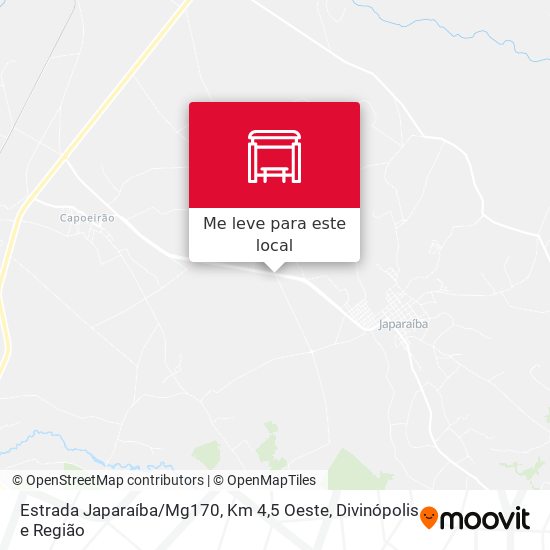 Estrada Japaraíba / Mg170, Km 4,5 Oeste mapa