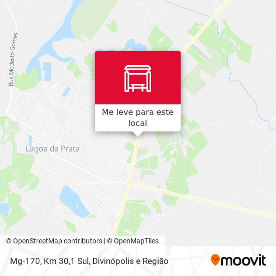 Mg-170, Km 30,1 Sul mapa