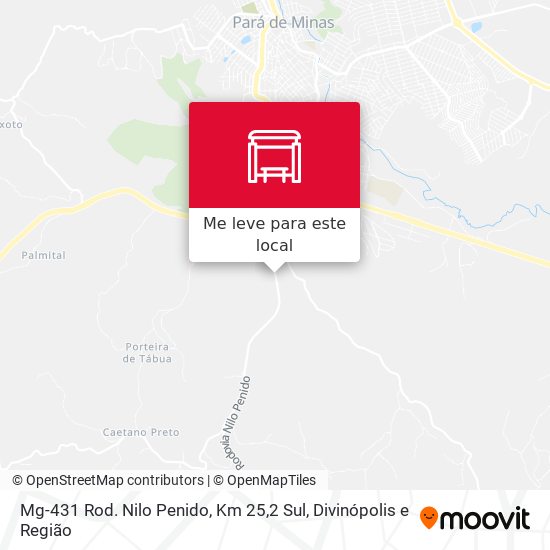 Mg-431 Rod. Nilo Penido, Km 25,2 Sul mapa
