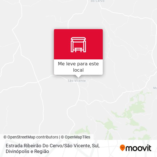 Estrada Ribeirão Do Cervo / São Vicente, Sul mapa