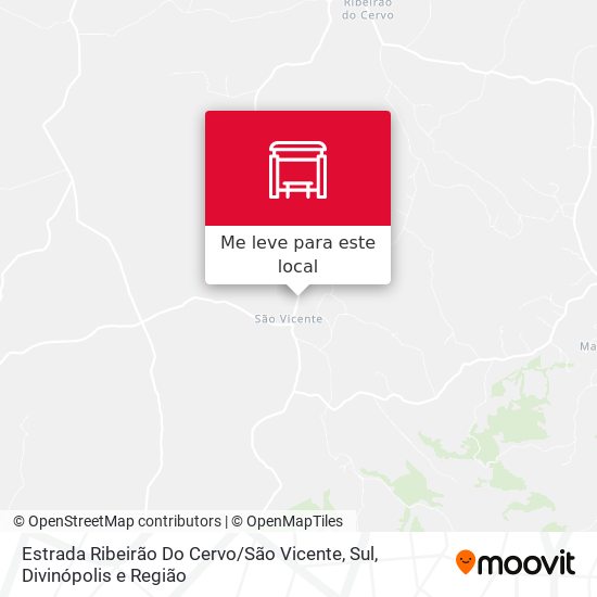Estrada Ribeirão Do Cervo / São Vicente, Sul mapa