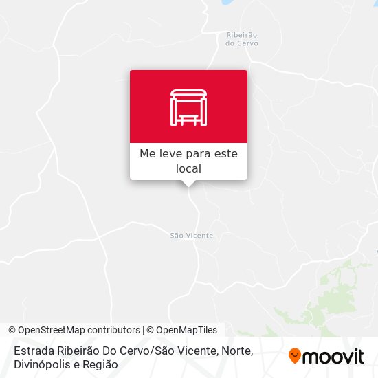 Estrada Ribeirão Do Cervo / São Vicente, Norte mapa