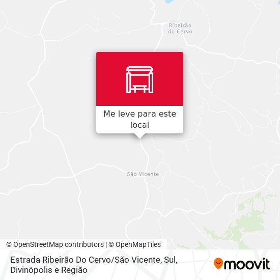 Estrada Ribeirão Do Cervo / São Vicente, Sul mapa