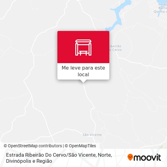 Estrada Ribeirão Do Cervo / São Vicente, Norte mapa