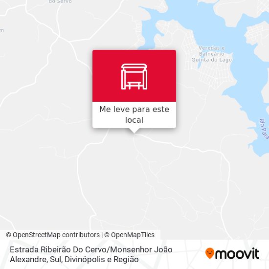 Estrada Ribeirão Do Cervo / Monsenhor João Alexandre, Sul mapa