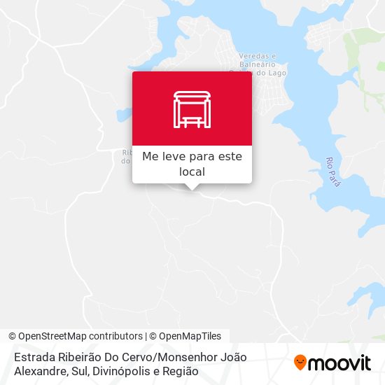 Estrada Ribeirão Do Cervo / Monsenhor João Alexandre, Sul mapa