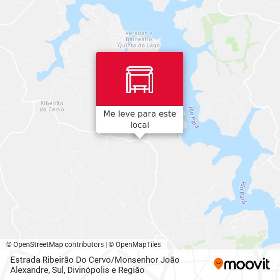 Estrada Ribeirão Do Cervo / Monsenhor João Alexandre, Sul mapa