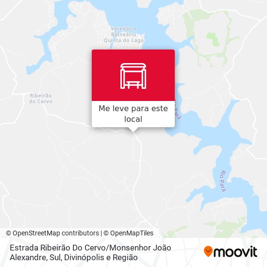 Estrada Ribeirão Do Cervo / Monsenhor João Alexandre, Sul mapa