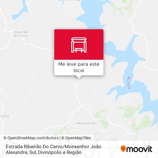 Estrada Ribeirão Do Cervo / Monsenhor João Alexandre, Sul mapa