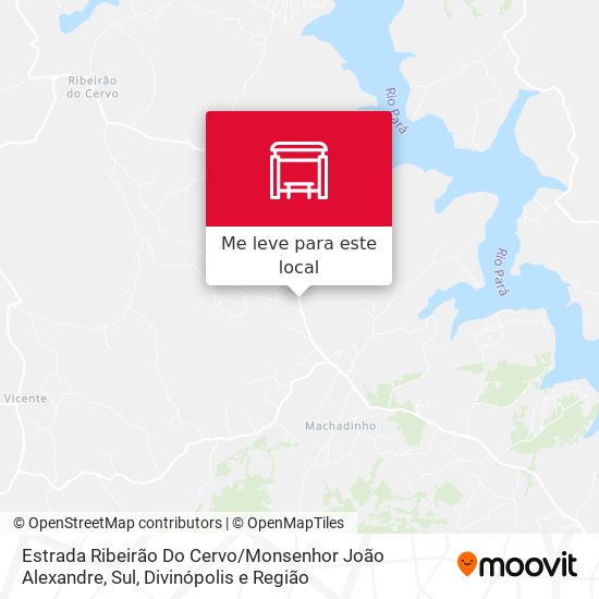 Estrada Ribeirão Do Cervo / Monsenhor João Alexandre, Sul mapa