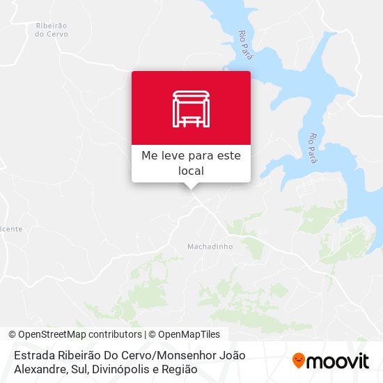 Estrada Ribeirão Do Cervo / Monsenhor João Alexandre, Sul mapa