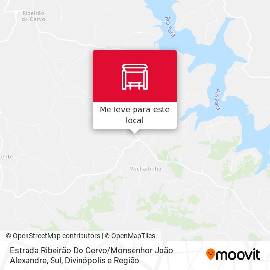 Estrada Ribeirão Do Cervo / Monsenhor João Alexandre, Sul mapa