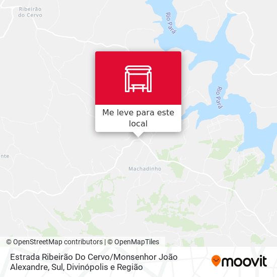 Estrada Ribeirão Do Cervo / Monsenhor João Alexandre, Sul mapa