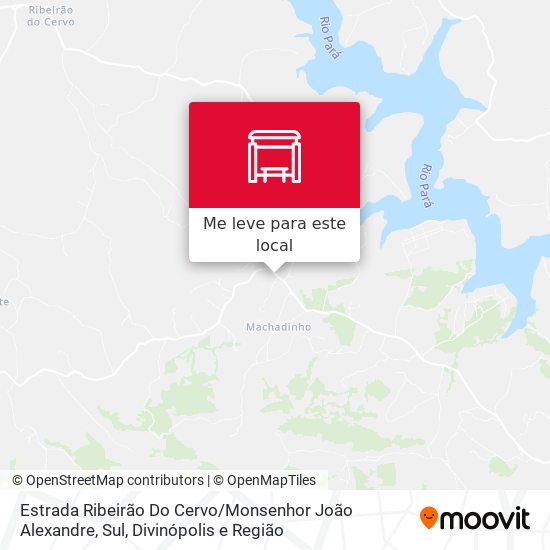 Estrada Ribeirão Do Cervo / Monsenhor João Alexandre, Sul mapa