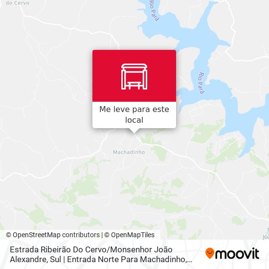 Estrada Ribeirão Do Cervo / Monsenhor João Alexandre, Sul | Entrada Norte Para Machadinho mapa