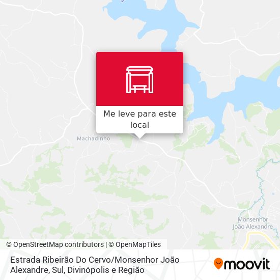 Estrada Ribeirão Do Cervo / Monsenhor João Alexandre, Sul mapa