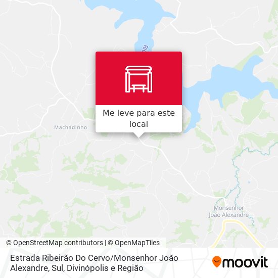 Estrada Ribeirão Do Cervo / Monsenhor João Alexandre, Sul mapa
