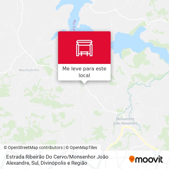 Estrada Ribeirão Do Cervo / Monsenhor João Alexandre, Sul mapa