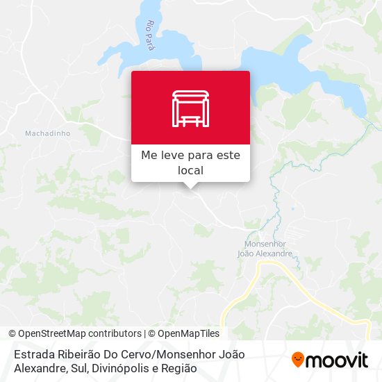 Estrada Ribeirão Do Cervo / Monsenhor João Alexandre, Sul mapa