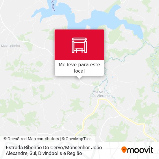 Estrada Ribeirão Do Cervo / Monsenhor João Alexandre, Sul mapa