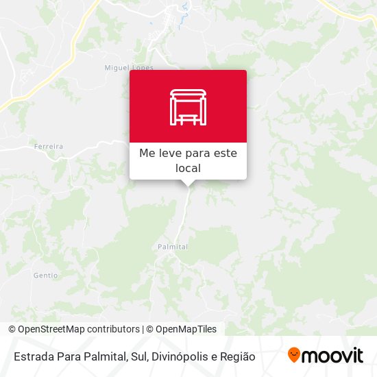 Estrada Para Palmital, Sul mapa