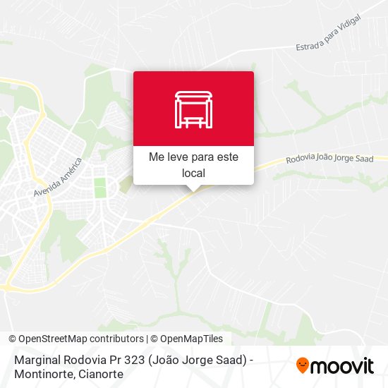 Marginal Rodovia Pr 323 (João Jorge Saad) - Montinorte mapa