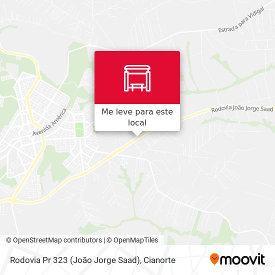 Rodovia Pr 323 (João Jorge Saad) mapa