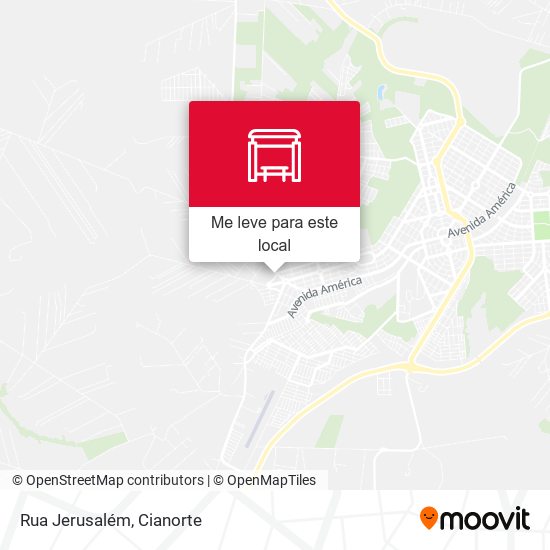 Rua Jerusalém mapa