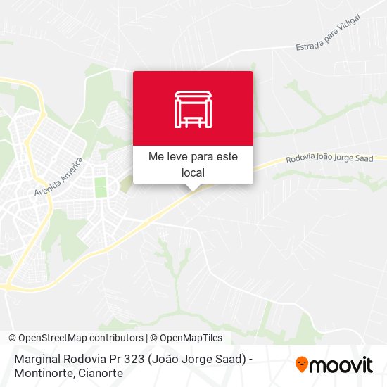 Marginal Rodovia Pr 323 (João Jorge Saad) - Montinorte mapa