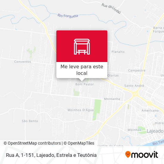 Rua A, 1-151 mapa