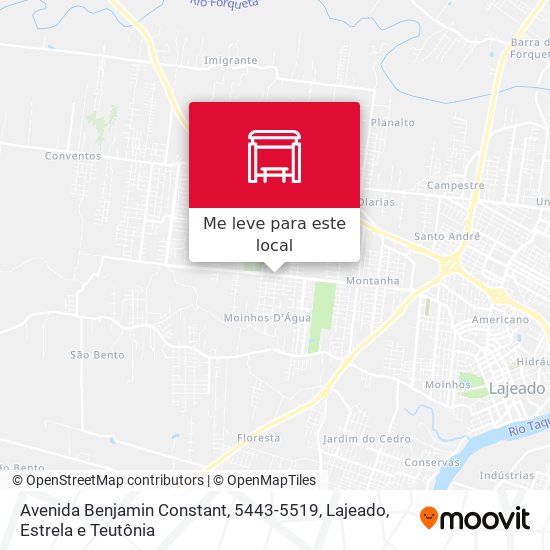 Avenida Benjamin Constant, 5443-5519 mapa