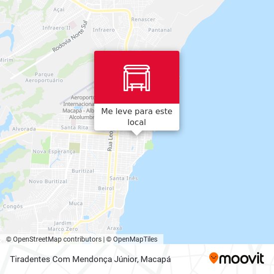 Tiradentes Com Mendonça Júnior mapa