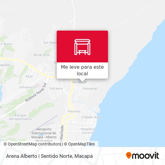 Arena Alberto | Sentido Norte mapa