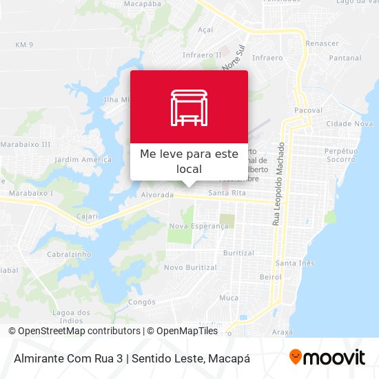 Almirante Com Rua 3 | Sentido Leste mapa