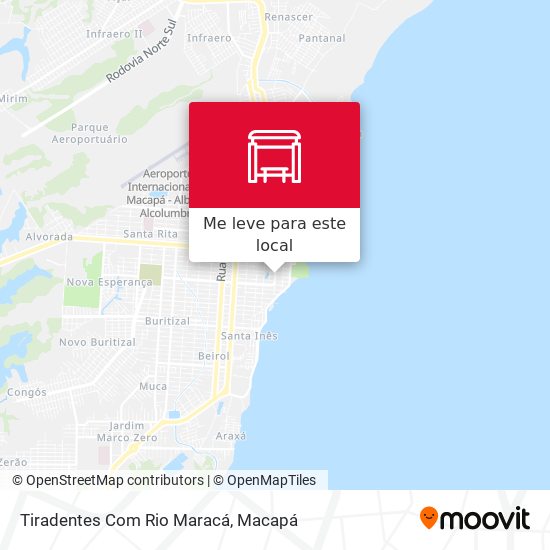 Tiradentes Com Rio Maracá mapa