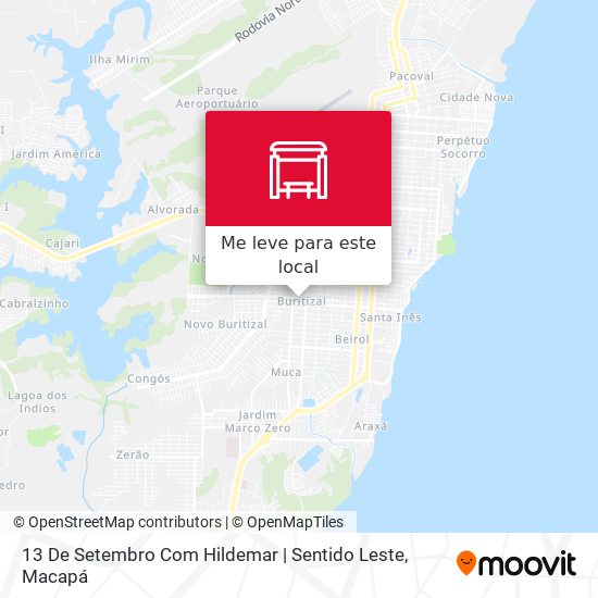 13 De Setembro Com Hildemar | Sentido Leste mapa
