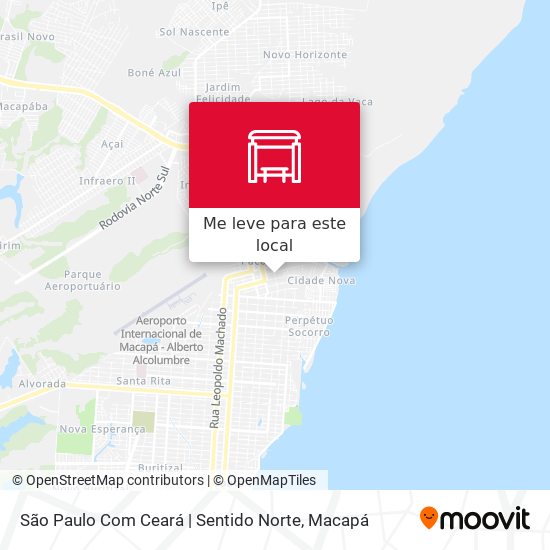 São Paulo Com Ceará | Sentido Norte mapa