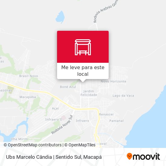 Ubs Marcelo Cândia | Sentido Sul mapa