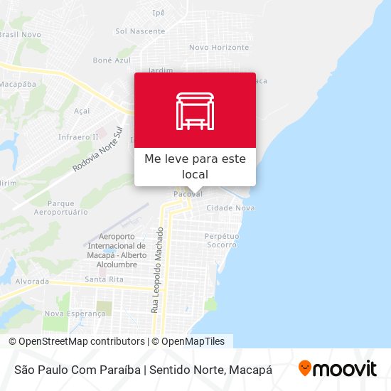 São Paulo Com Paraíba | Sentido Norte mapa